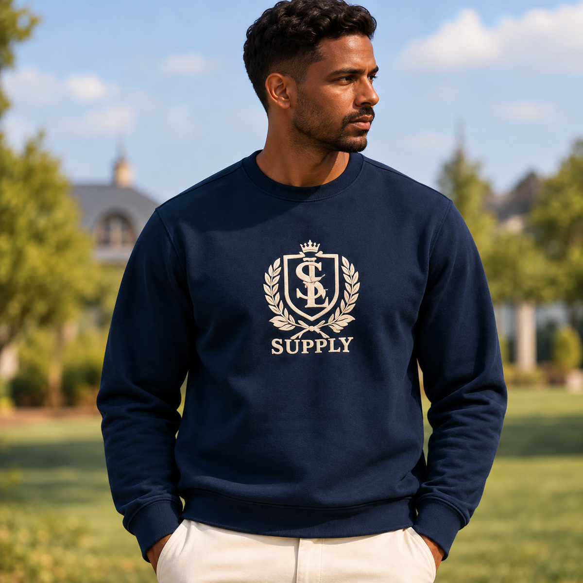 Crest Sweatshirt (Navy)