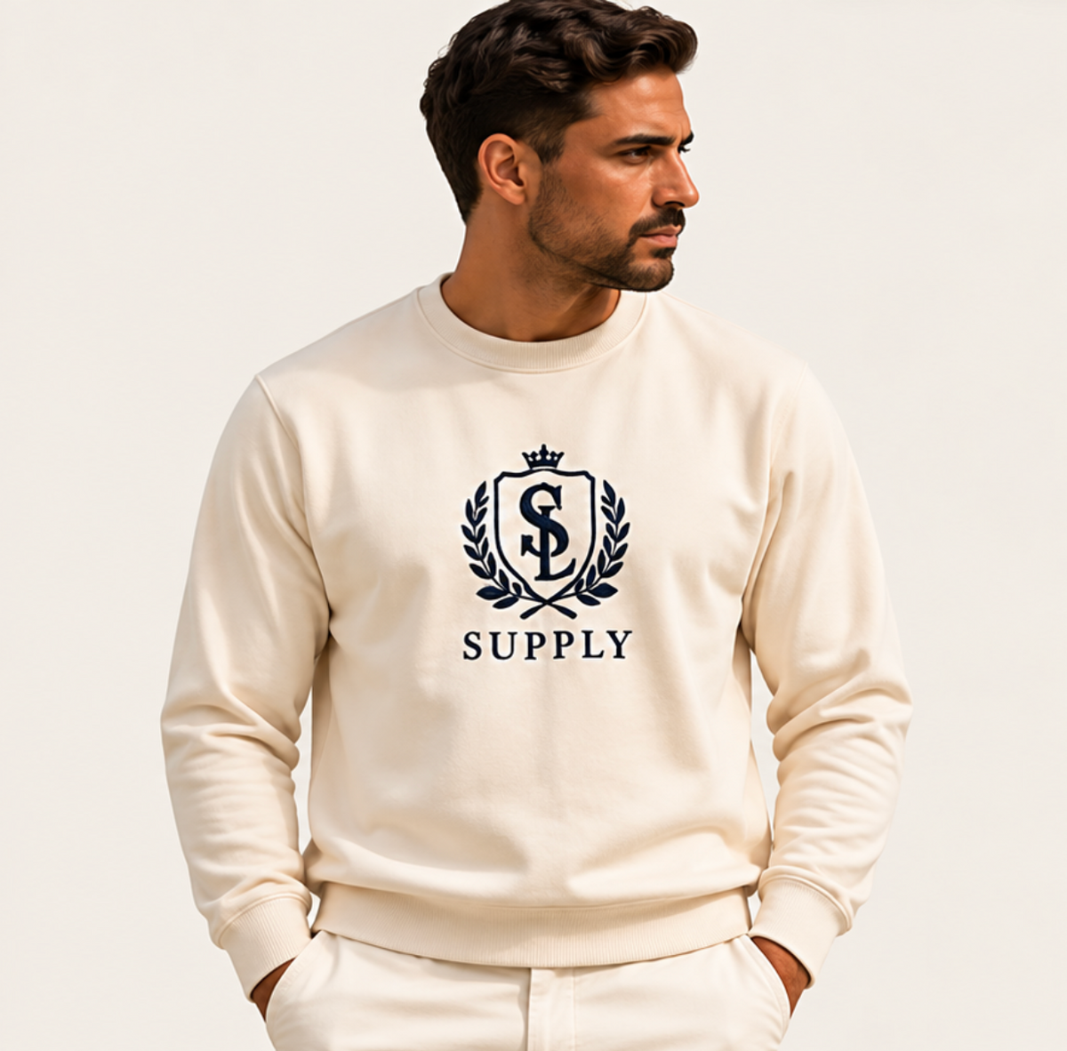 Crest Sweatshirt (Cream)